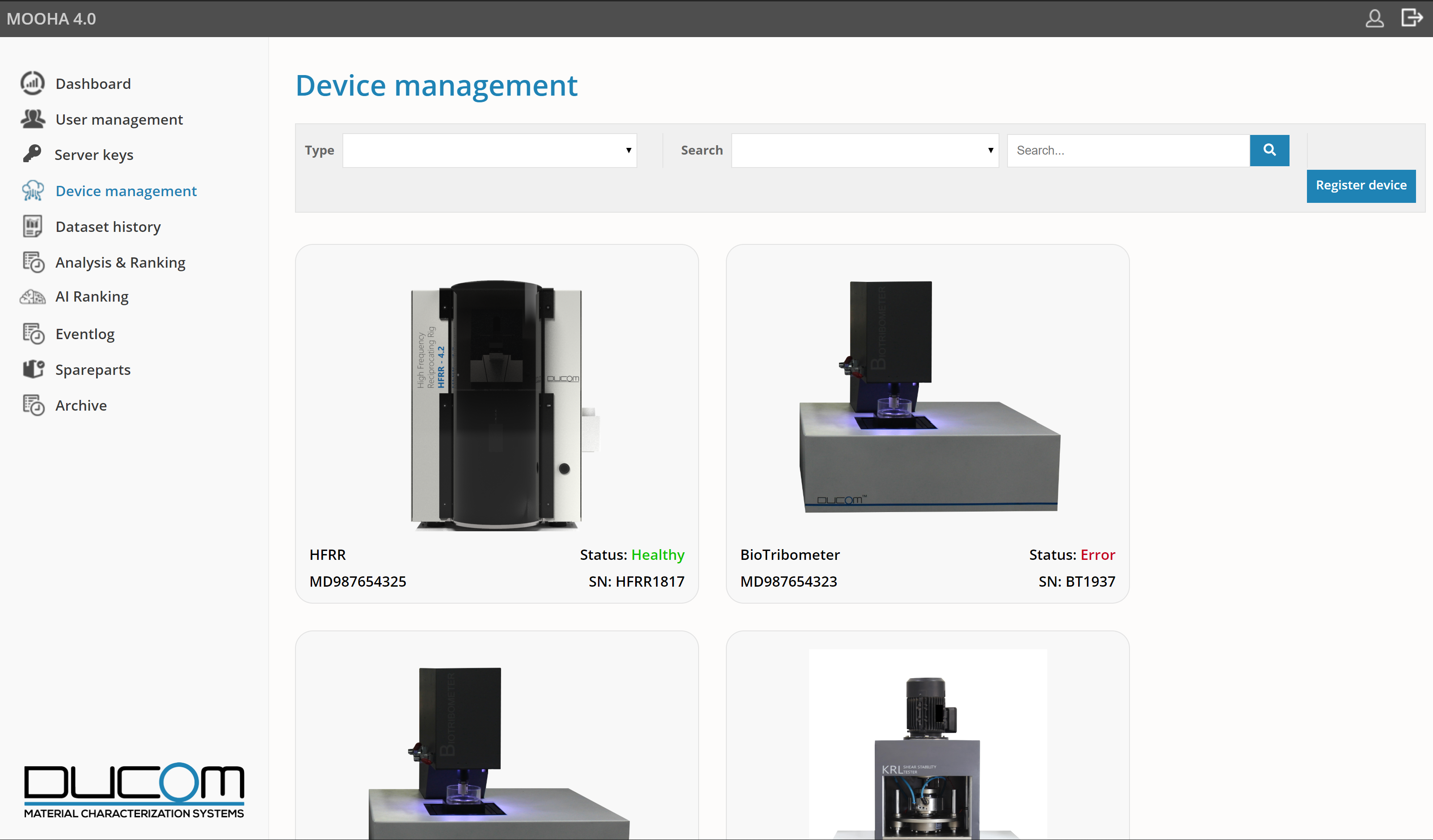 MOOHA - Device Management