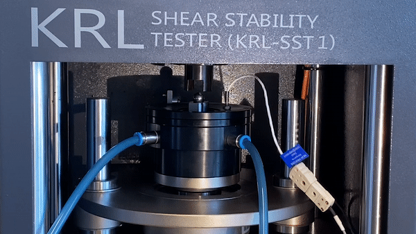 KRL Shear Stability Tester - Loading and Rotation GIF